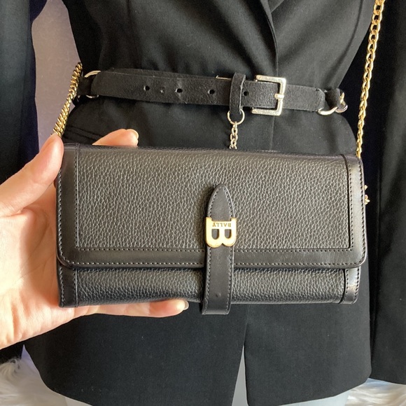 🔥Flash Sale🔥 ❤️ Bally Leather Wallet On Chain ❤️ - Picture 6 of 17